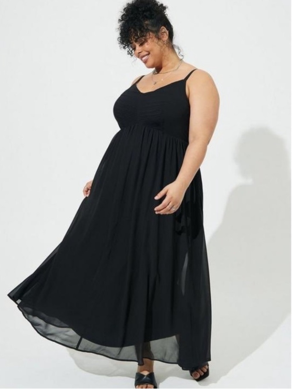 torrid Black Plus-Size Spaghetti Strap Maxi Dress